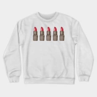 Dark Red Lipstick Design Crewneck Sweatshirt